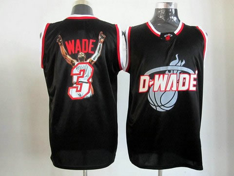 nba miami heat #3 wade black(limited edition)