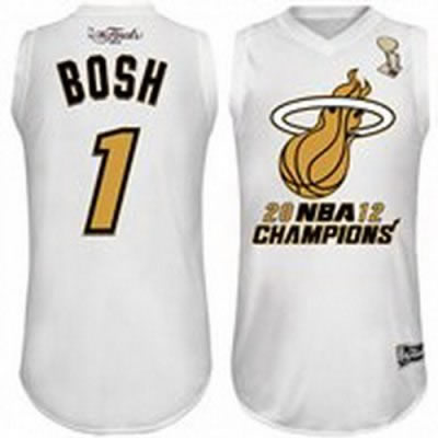 Majestic Chris Bosh Miami Heat 2012 NBA Finals Champions Jersey White