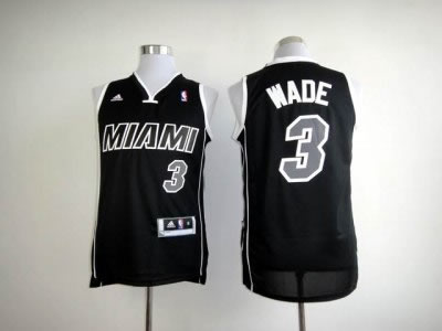 nba miami heat #3 wade black(revolution 30 swingman)