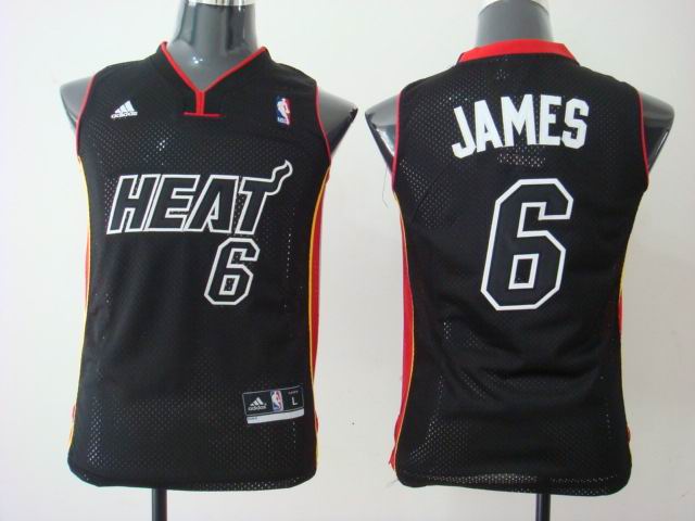 NBA Miami Heat 6 James black SWINGMAN jersey