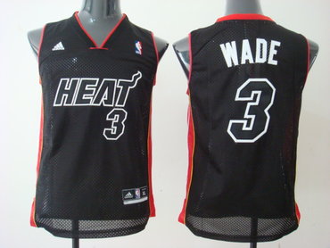 NBA Miami Heat 3 Wade black SWINGMAN jersey