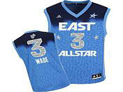 Miami Heat 3 Dwyane Wade black All-Star 2012 Eastern Blue jerseys