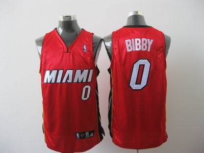 Miami Heat 0 Mike Bibby red jerseys