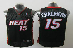 Miami Heat 15 CHALMERS BLACK jersey