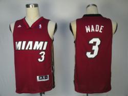 NBA Minmi Heat #3 Dwyane WADE Dark Red Jerseys swingman