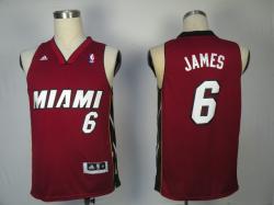 NBA Miami Heat #6 Lebron James Dark red finals jerseys