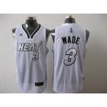 nba miami heat #3 wade white[swingman full white]