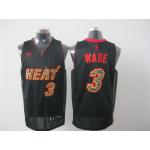 nba miami heat #3 wade black