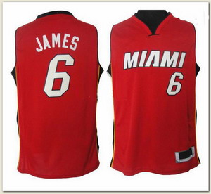 Miami Heat 6 Lebron James New Revolution 30 Basketball Red Jerseys