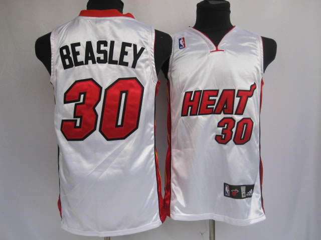 Miami Heat 30 BEASLEY White Jerseys