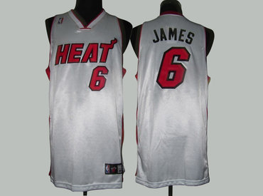 NBA adidas Miami Heat #6 LeBron James White Home Jersey