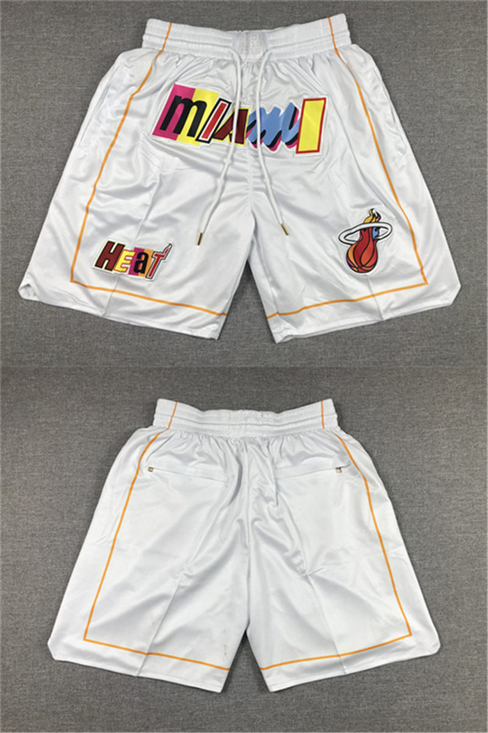 Men's Miami Heat 2022 23 White City Edition Shorts (Run Small)