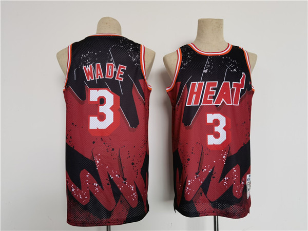 Men's Miami Heat #3 Dwyane Wade Throwback Basketball Jersey