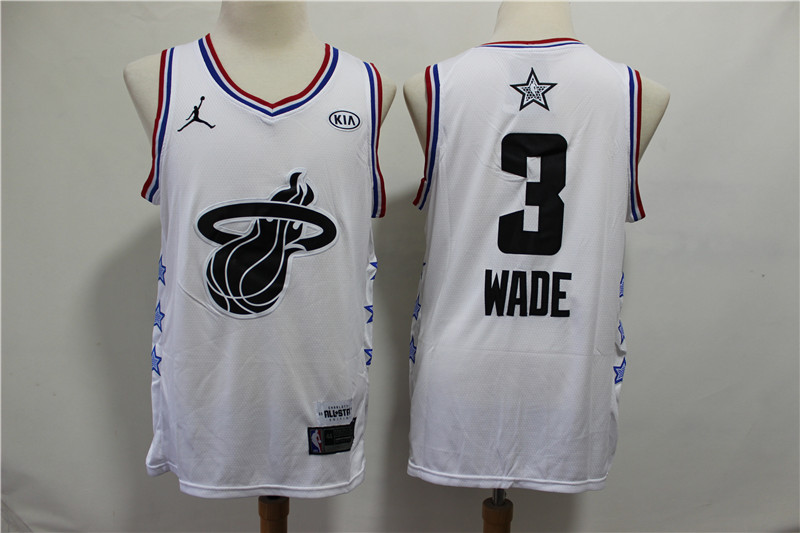 Heat 3 Dwyane Wade White 2019 NBA All-Star Game Jordan Brand Swingman Jersey