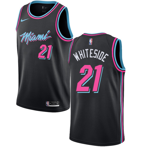 Nike Heat #21 Hassan Whiteside Black NBA Swingman City Edition 2018 19 Jersey