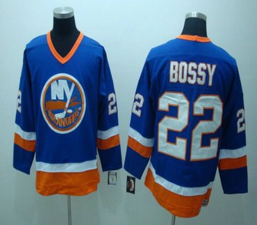 NHL Jerseys Channel Islands #22 BOSSY DK blue