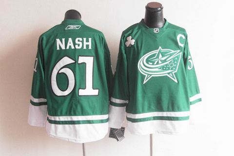 st partys day columbus blue jackets 61 nash jerseys green jerseys