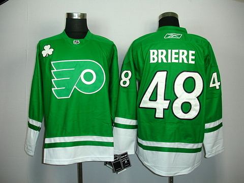 st partys day nhl philadelphia flyers 48 briere jerseys green