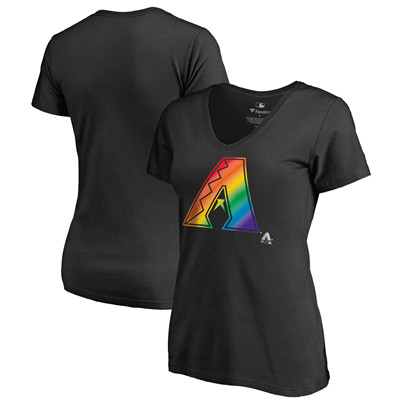 Women's Arizona Diamondbacks Fanatics Branded Pride Black T-Shirt