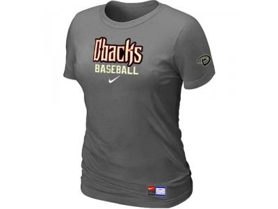 WomeN Arizona Diamondbacks Crimson NEW D.Grey Short Sleeve Practice T-Shirt