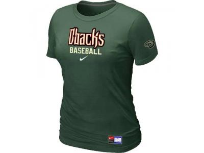 Wome Arizona Diamondbacks Crimson NEW D.Green Short Sleeve Practice T-Shirt