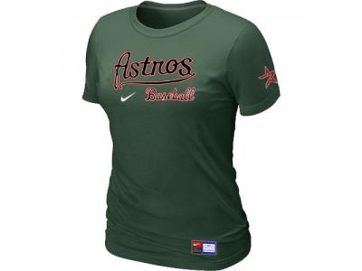 Women MLB Houston Astros D.Green NEW Short Sleeve Practice T-Shirt