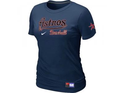 Women MLB Houston Astros D.Blue NEW Short Sleeve Practice T-Shirt