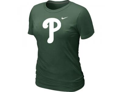 women MLB Philadelphia Phillies Heathered D.Green NEW Blended T-Shirt