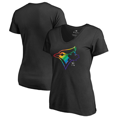 Women's Toronto Blue Jays Fanatics Branded Pride Black T-Shirt