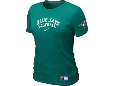 Women Toronto Blue Jays NEW L.Green Short Sleeve Practice T-Shirt