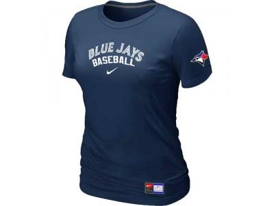 Women Toronto Blue Jays NEW D.Blue Short Sleeve Practice T-Shirt