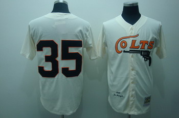 Houston Colts 35 Joe Morgan cream Jerseys throwback