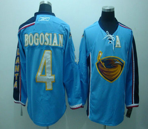 Atlanta Thrashers 4 Zach Bogosian Blue Jerseys With C patch