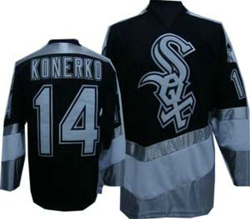 White Sox #14 QUENTIN New Black Jersey