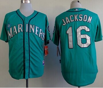 Seattle Mariners #16 Austin Jackson Green Alternate Cool Base Stitched MLB Jersey