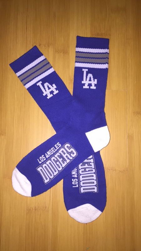 Dodgers Team Logo Blue Blue MLB Socks