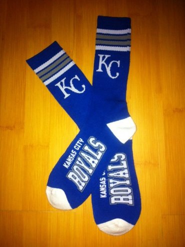 Royals Team Logo Blue Blue MLB Socks