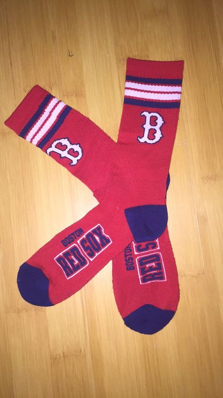 Red Sox Team Logo Red Blue MLB Socks