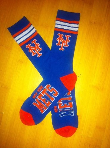 Mets Team Logo Blue Blue MLB Socks