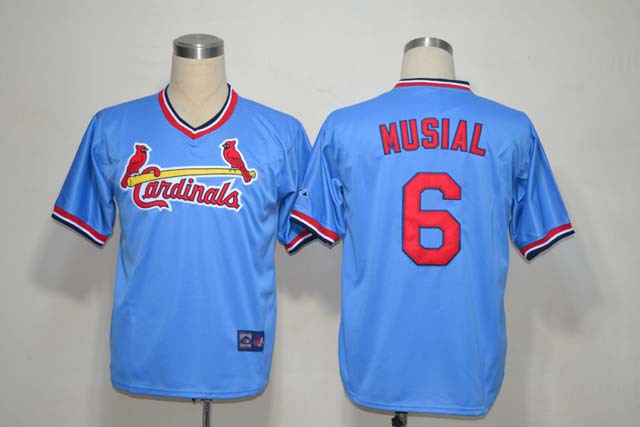 MLB Jerseys St.Louis Cardinals #6 Musial Blue