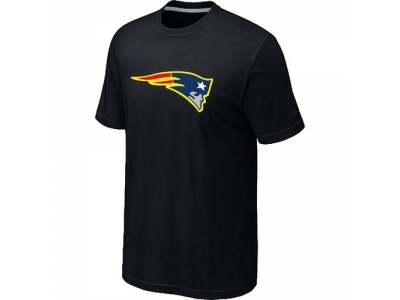 Men New England Patriots Neon Logo Charcoal Black T-shirt