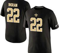 NEW New Orleans Saints #22 Mark Ingram Pride Name & Number T-Shirt-Black