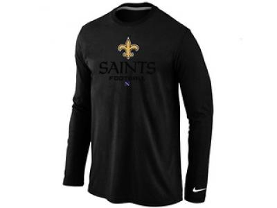 NEW New Orleans Sains Critical Victory Long Sleeve T-Shirt Black