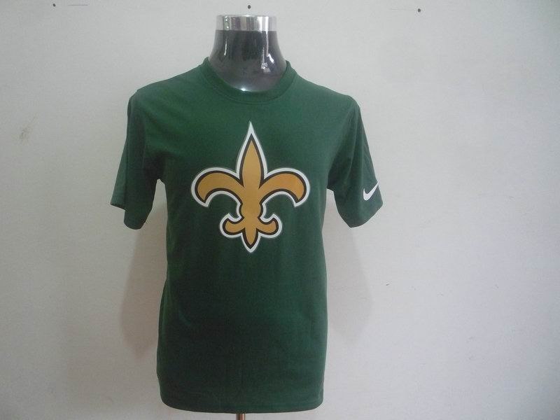 new orleans saints sideline legend authentic logo t-shirt green2