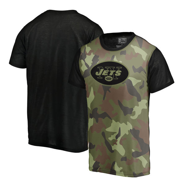 New York Jets Camo NFL Pro Line By Fanatics Branded Blast Sublimated T Shirt