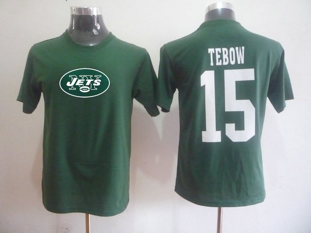 NEW NFL New York Jets 15 Tim Tebow Name & Number T-Shirt