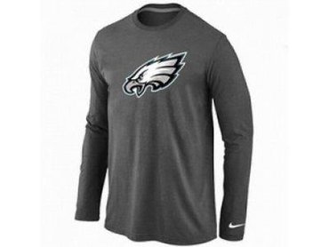 NEW Philadelphia Eagles Logo Long Sleeve T-Shirt D.Grey