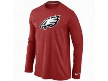 NEW Philadelphia Eagles Logo Long Sleeve T-Shirt RED