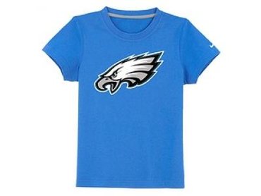 NEW Philadelphia eagles authentic logo youth T-Shirt light blue