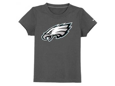 NEW Philadelphia eagles authentic logo youth T-Shirt dk.grey